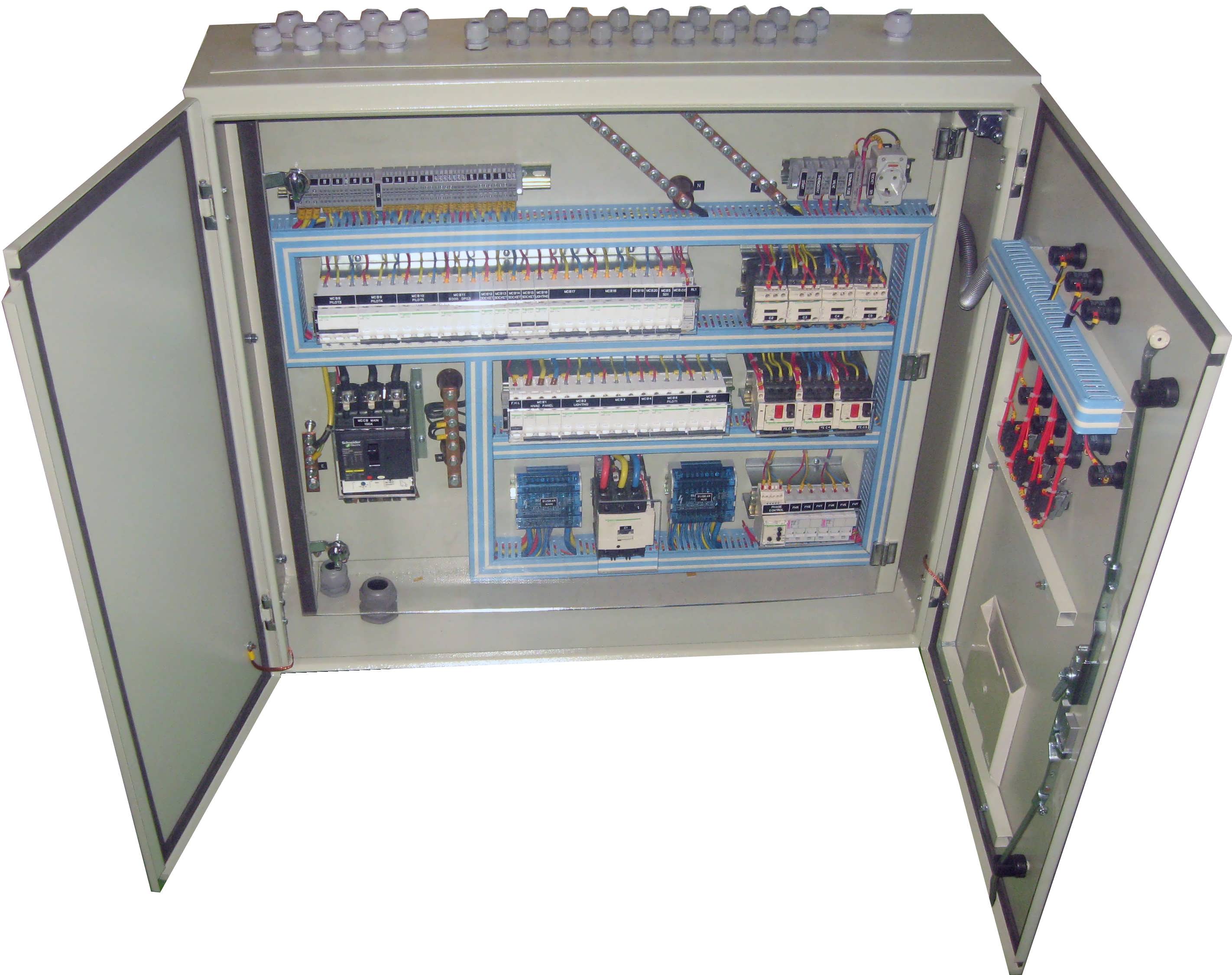 Wall mounted control and motor protection